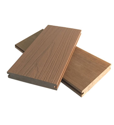 Panel WPC Decking Komposit Co Ekstrusi Tahan Api Komersial Luar Ruangan 23mmx138mm