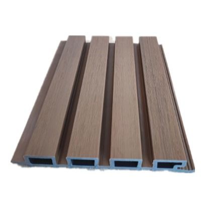 Dekorasi Panel Dinding WPC Dalam Ruangan Cladding Bergalur Ketebalan 18mm
