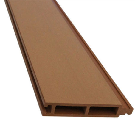 Panel Kayu Komposit Plastik Kayu Taman 110mm Wpc Pelapis Kayu Dinding Luar Ruangan