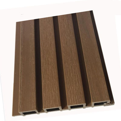 Panel Dinding Komposit Plastik Kayu Pelapis Dinding Eksterior WPC 26mmx220mm Kedap Suara