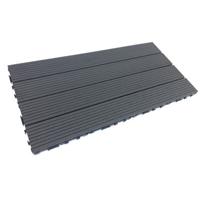 Ubin Decking Interlocking WPC Hitam 8mm Untuk Lantai Atap Disesuaikan