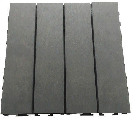 ISO9001 Interlock WPC Deck Tile Klik Lantai Taman Balkon 8mm