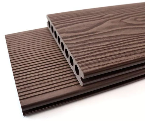 Papan Decking Komposit Cedar Kayu Plastik Khusus Ubin WPC Timbul 3D