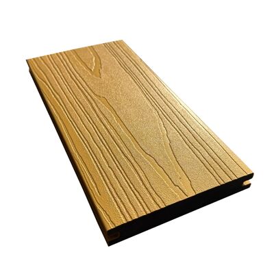 PANEL WPC LOGAM DENGAN DECKING EMAS PATINA GLIMMER MEWAH