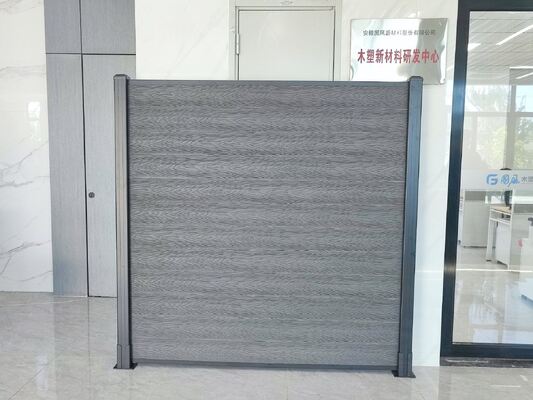 Bingkai Aluminium WPC Anggar Slat Style Keamanan Rumah Luar Ruangan