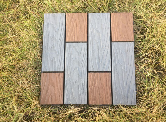 Grosir Ubin Dek WPC DIY 30*30CM Lantai Luar Ruangan Tahan Lama untuk Penggunaan Perumahan