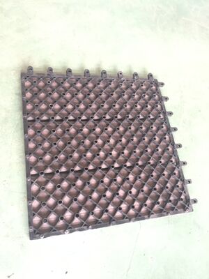 Ubin Dek WPC Rumah Luar Ruangan 30x30CM Lantai DIY Tahan Lama dengan Tampilan Kayu Alami