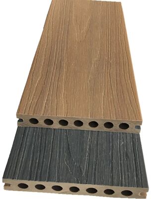 Decking Komposit Plastik Kayu Tekstur Kayu HDPE yang Mudah Dipasang dengan Sertifikat Ce, Fsc