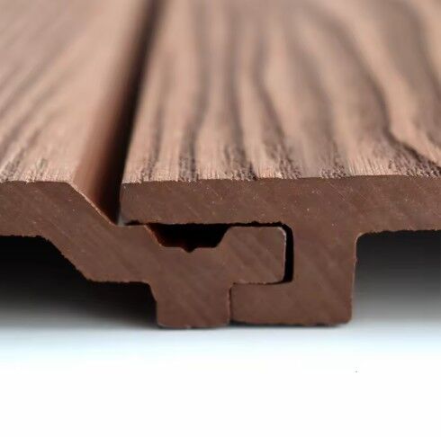 Panel Dinding Komposit Plastik Kayu Luar Ruangan Tahan Air Kualitas Tinggi Dekorasi Siding Co-Extrusion Eksternal Cladding Villa
