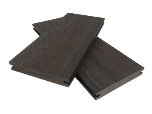 Kolam Renang Eksterior Kayu Komposit Kayu Decking Co Ekstrusi WPC Padat