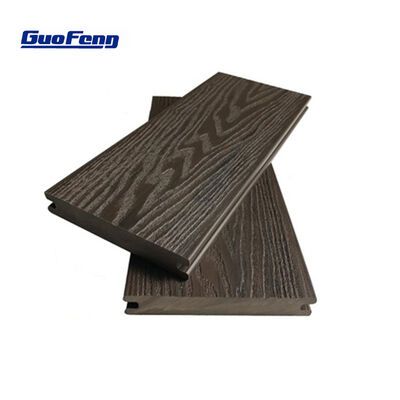 Lantai WPC Decking Komposit Kayu Plastik Co Ekstrusi Murah Luar Ruangan